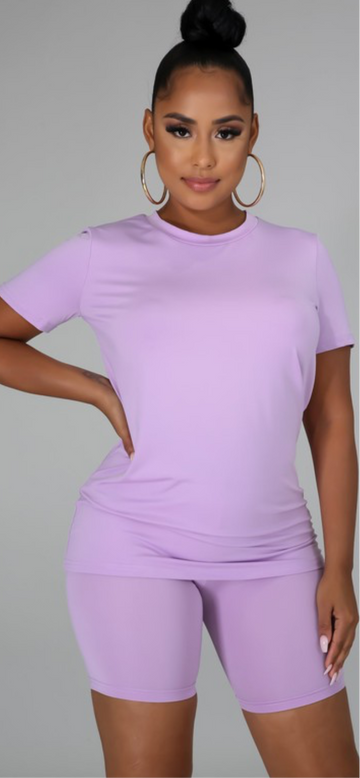 Jersey Round Neck Tee And Short Set